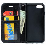 Wholesale iPhone 7 Magnetic Flip Leather Wallet Case (Blue)